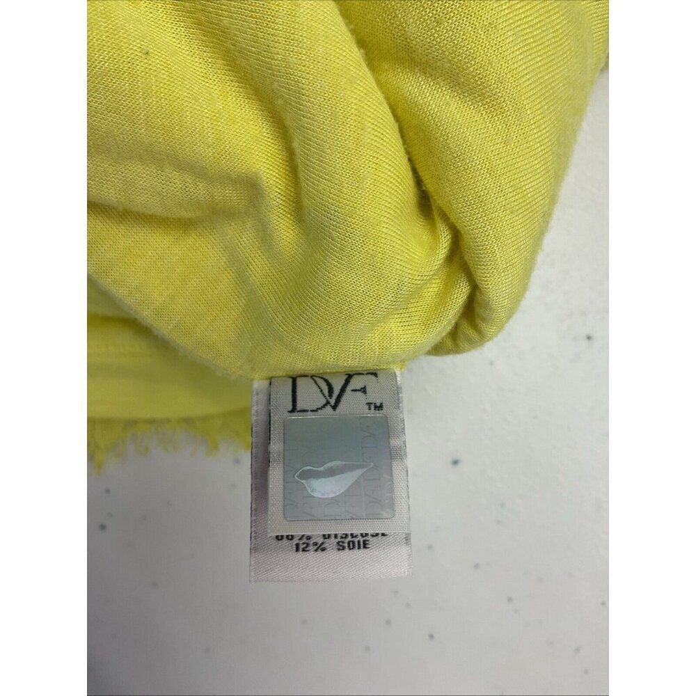 Diane Von Furstenberg Wanda Yellow Lace Zip Back Mini Dress Limoncello‎ Size 8 - Picture 11 of 13